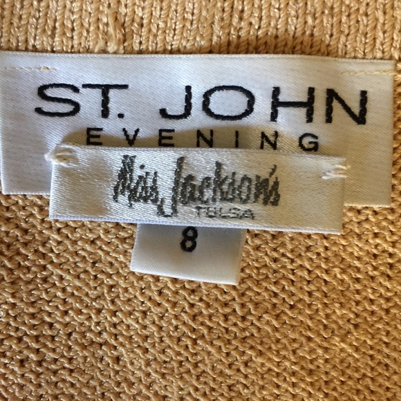 St.John Knit Evening shimmer pant suit - Picture 5 of 7